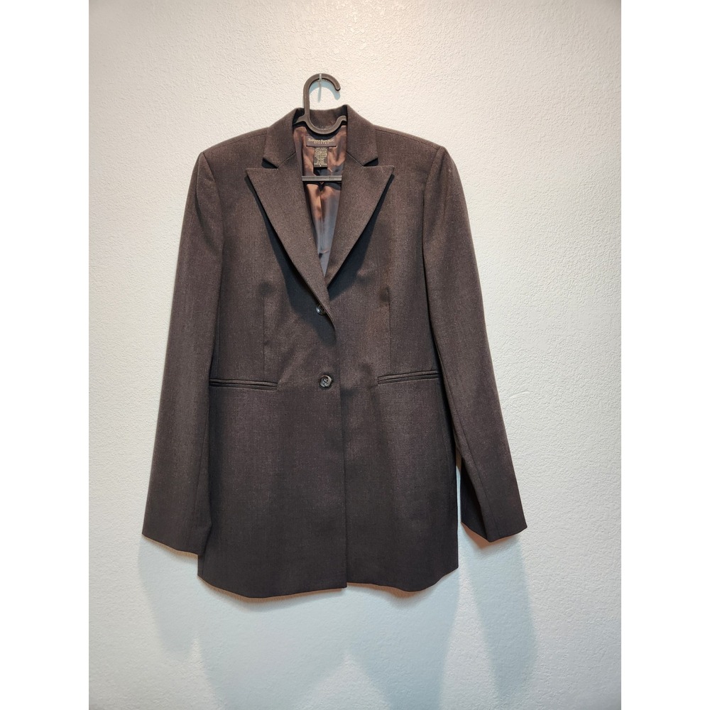 Banana Republic Made in Italy Brown Wool Stretch Blazer Jacket Womens 6‎
